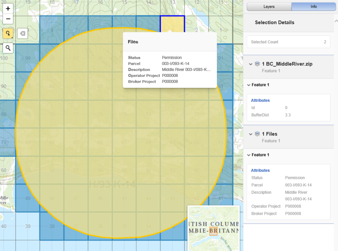 Pandell GIS screenshot: Pandell GIS map interface