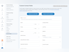 Less Annoying CRM Software - Custom fields - create unlimited custom fields to store all the information you need to stay on top of for every contact or company. - thumbnail