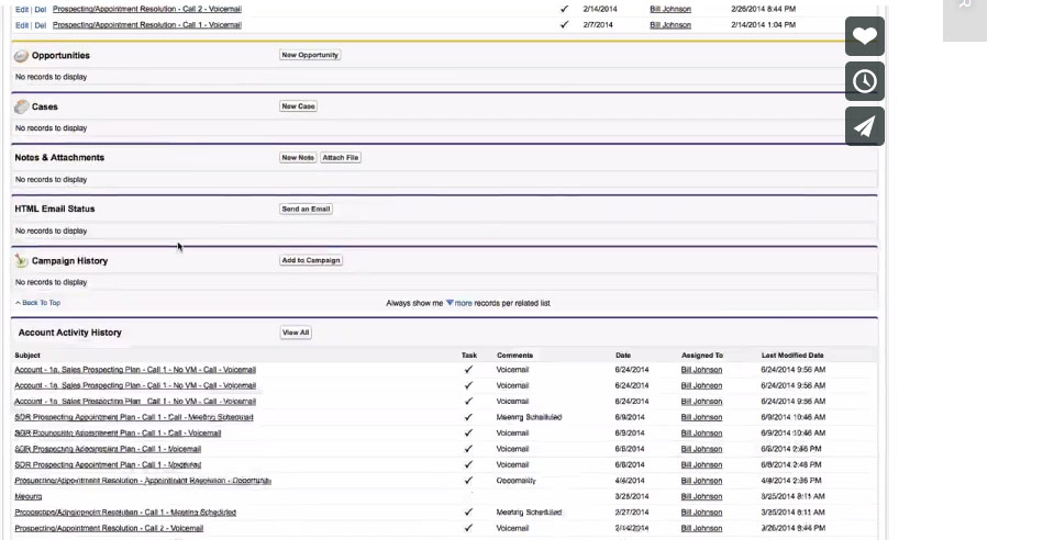 Salesvue screenshot: Salesvue Email Marketing Opportunities