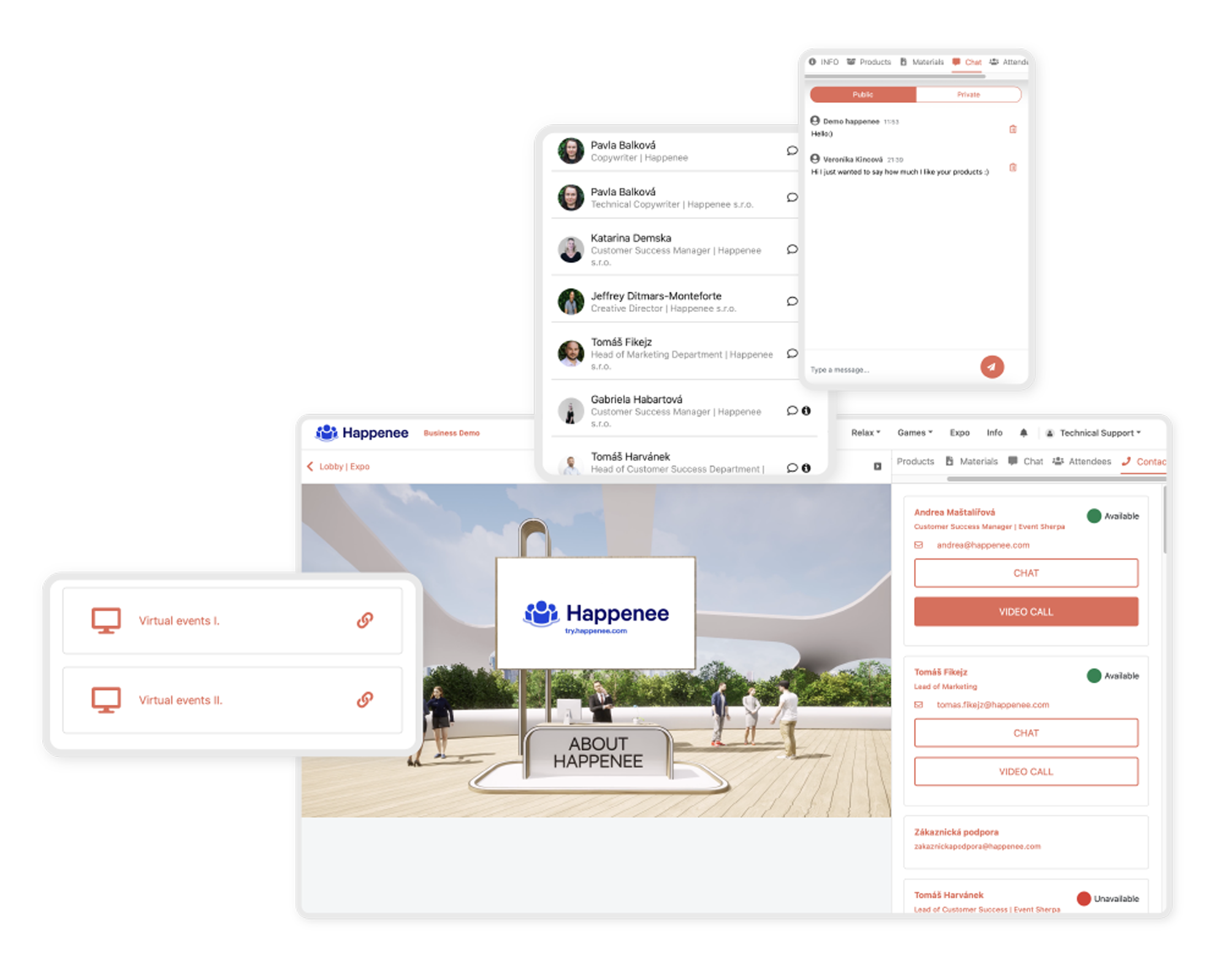 Happenee screenshot: Virtual Booth
