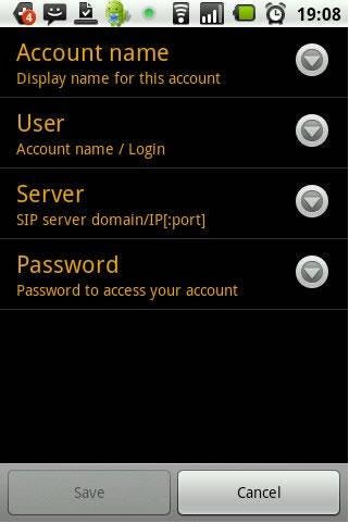 CSipSimple Software - Account