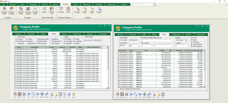 ALERE CRM module