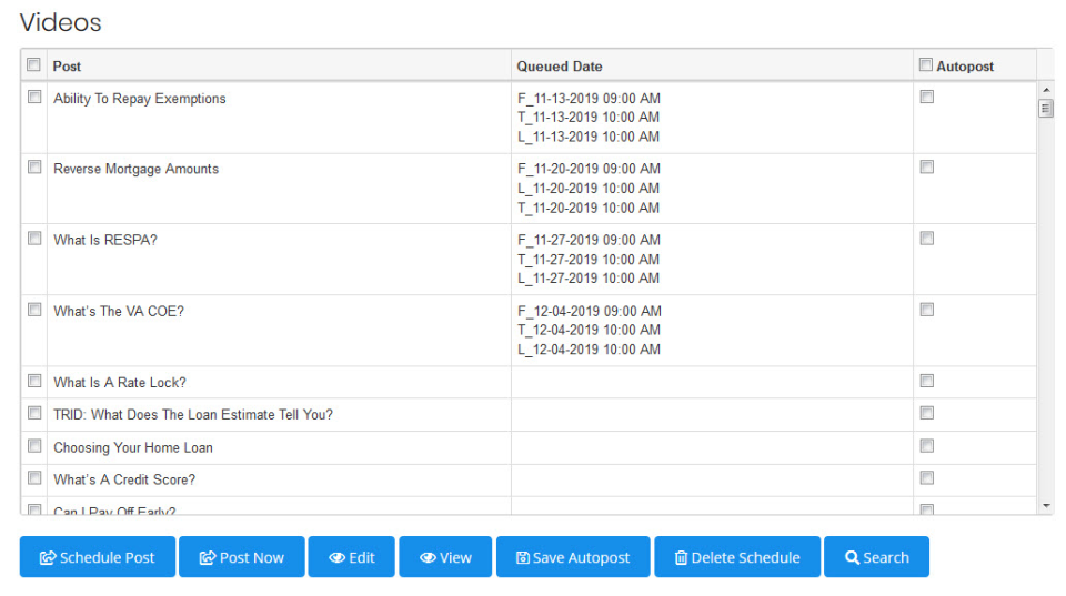 BlazingSocial scheduling industry videos