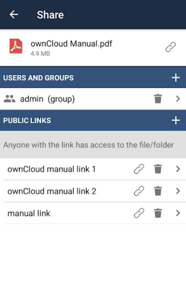 ownCloud file sharing