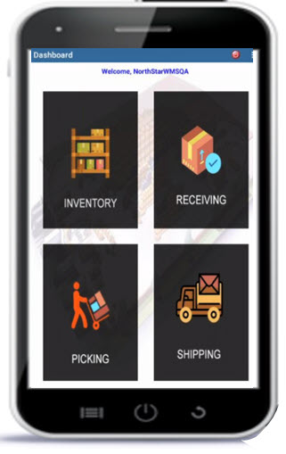 NorthStar WMS screenshot: ANDROID MOBILE FUNCTIONS