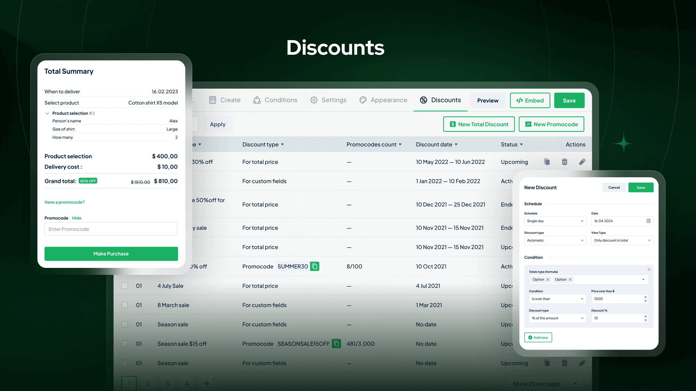 Cost Calculator Software - Advanced Discount Feature
