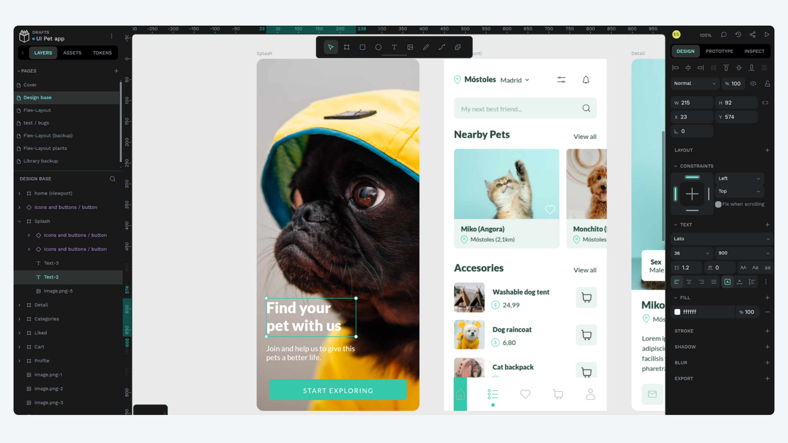 Penpot screenshot: Powerful interaction design for design and code collaboration. 