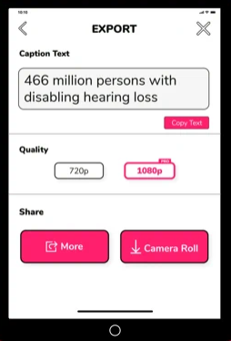 SubCap screenshot: Captions