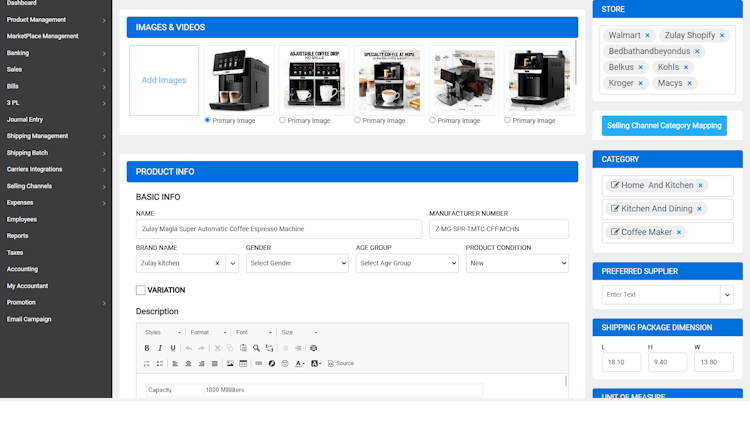 Global Business Commerce screenshot: Online Product Catalog for Small and Medium-Sized Businesses