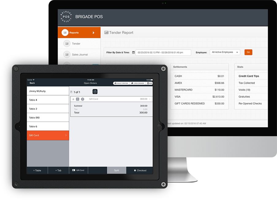 Brigade POS Software - Add gift cards
