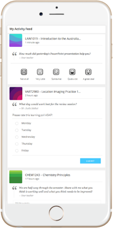 Bluepulse screenshot: Access personal activity feed