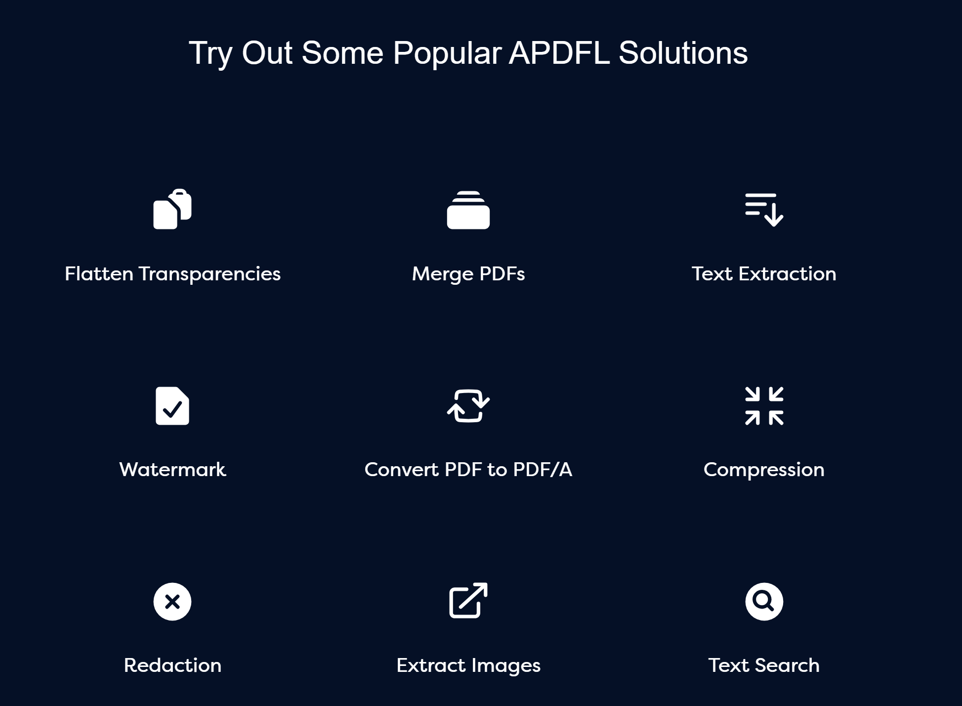 Adobe PDF Library - Popular Solutions