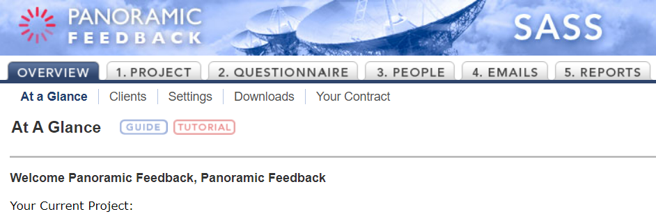 Panoramic 360 Feedback. Intuitive administrator's interface allows to easily set up new projects. Simply follow these steps: enter a questionnaire, input people, set up email notifications. Monitor responses. Generate reports.