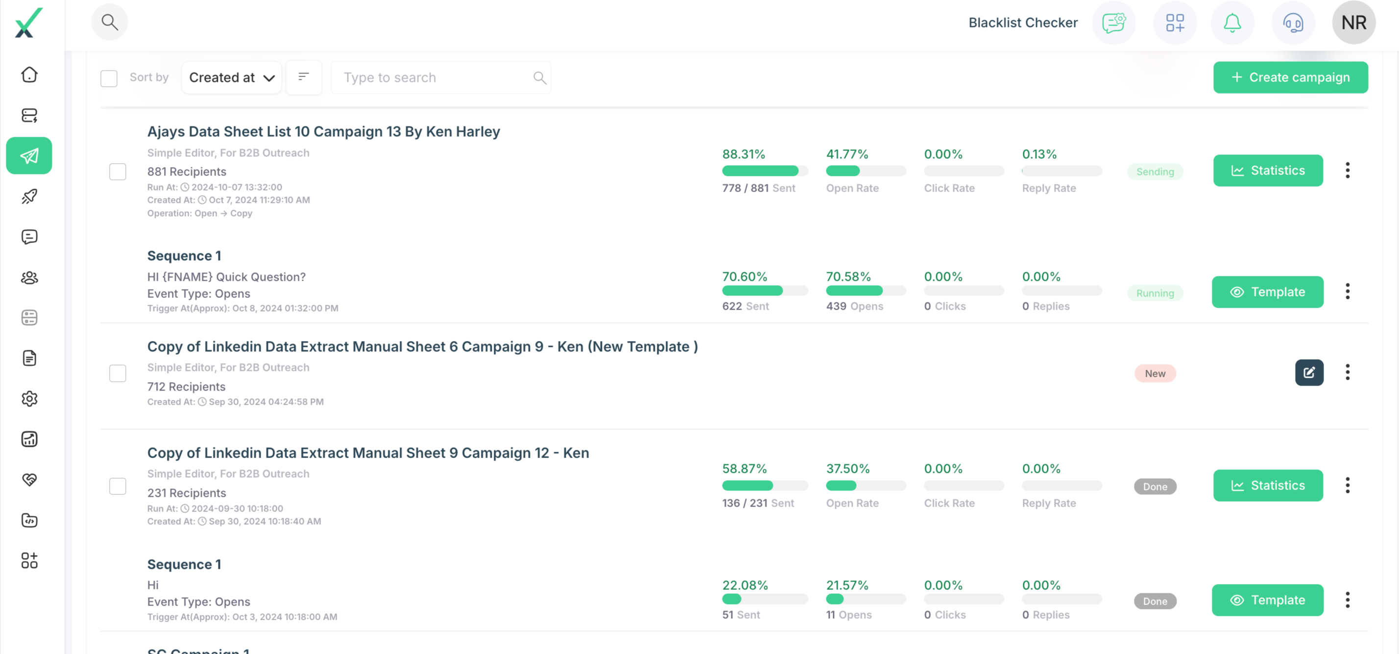 Sendcrux Software - Campaigns Sequences