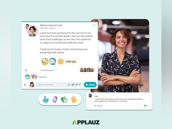 Applauz Recognition Software - Post messages and recognitions directly on your private company newsfeed.