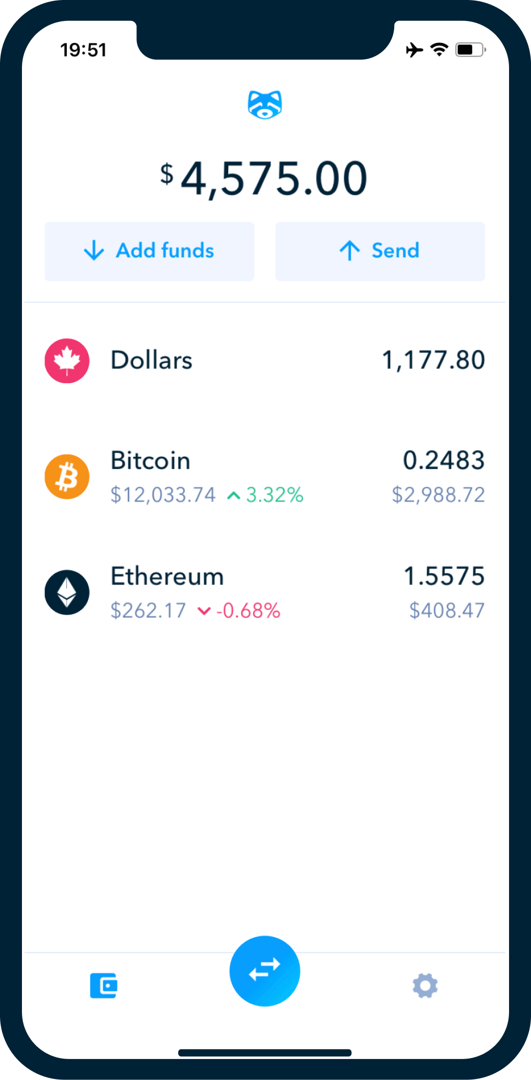 Shakepay screenshot