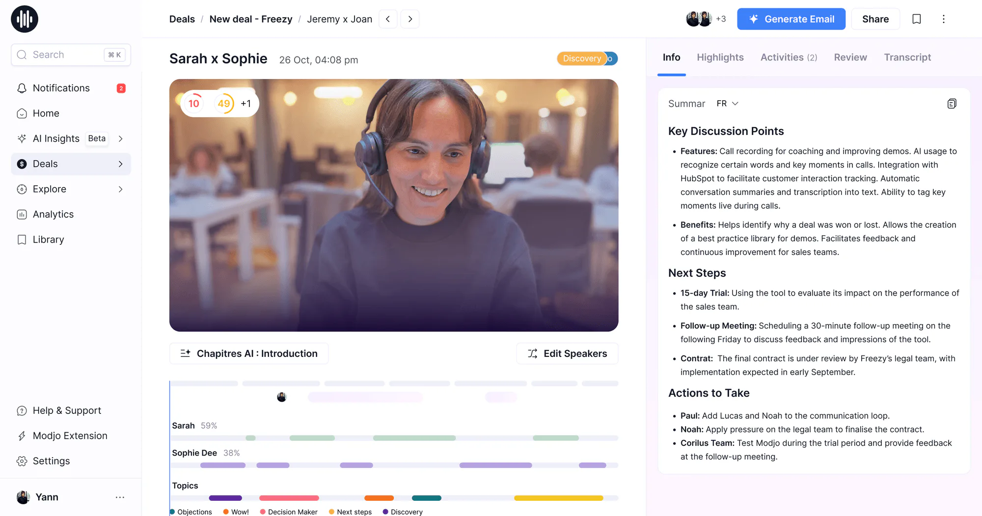 Modjo Price, Features, Reviews & Ratings - Capterra India