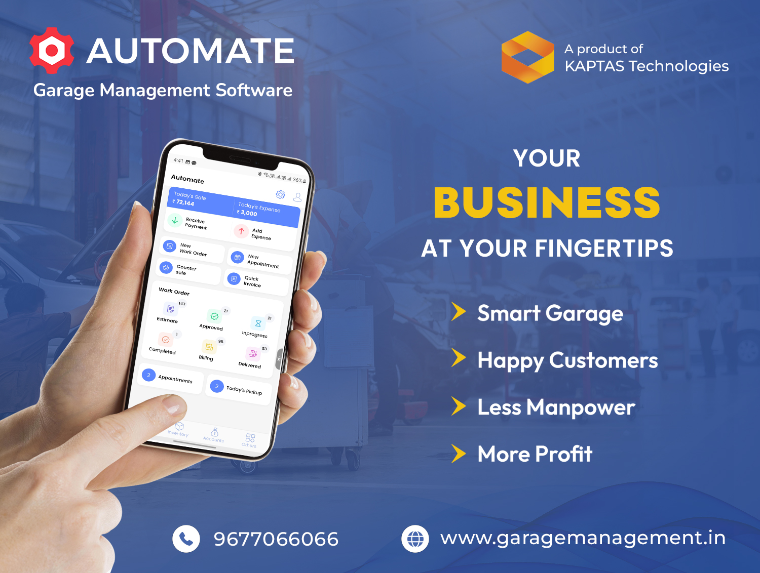Automate, your ultimate companion in automotive workshop management, now at your fingertips with our cutting-edge mobile app. Revolutionize your business operations with seamless automation, ensuring efficiency and convenience every step of the way.