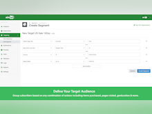 Aimtell Software - Create segments in order to target specific user groups with notifications