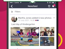 KINDERPEDIA Software - The newsfeed of the Kinderpedia app is an infinite scroll through the activities, updates and resources of a classroom or even school. The posts can be filtered, for easy access and teachers can add now info with the tap of one button.