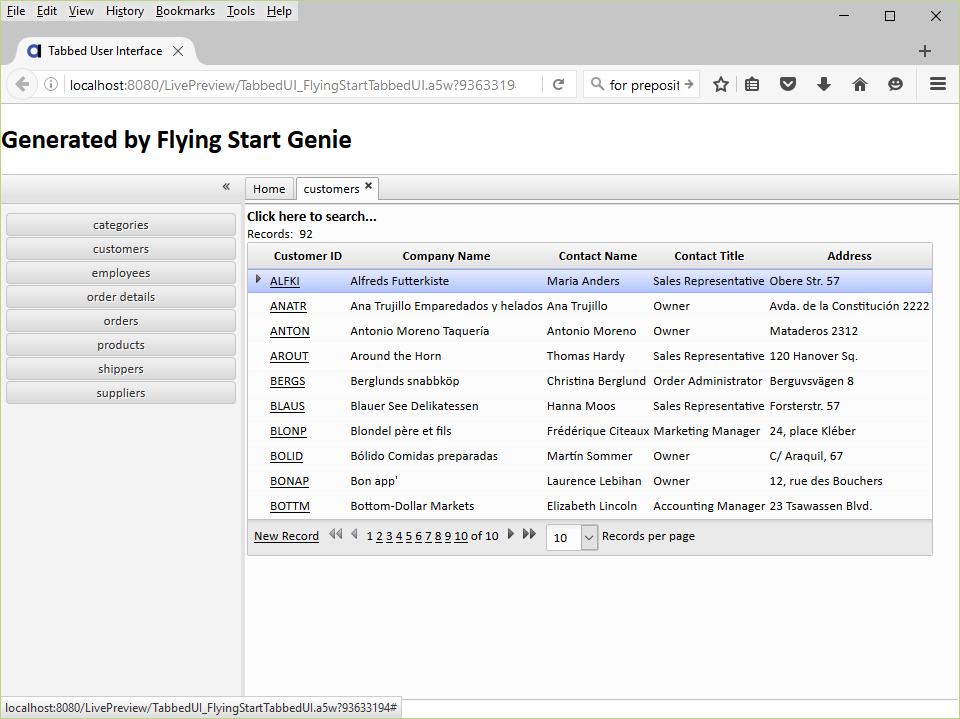 Create mobile or web applications and customize the user interface