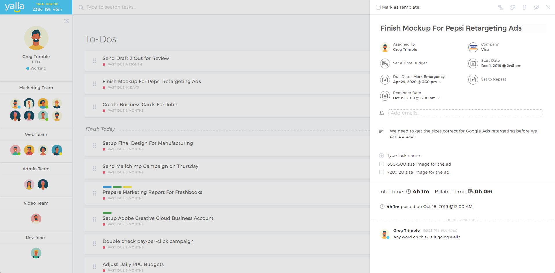 Yalla screenshot: Main board