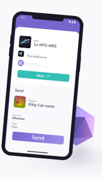 Enjin screenshot: Distribution feature