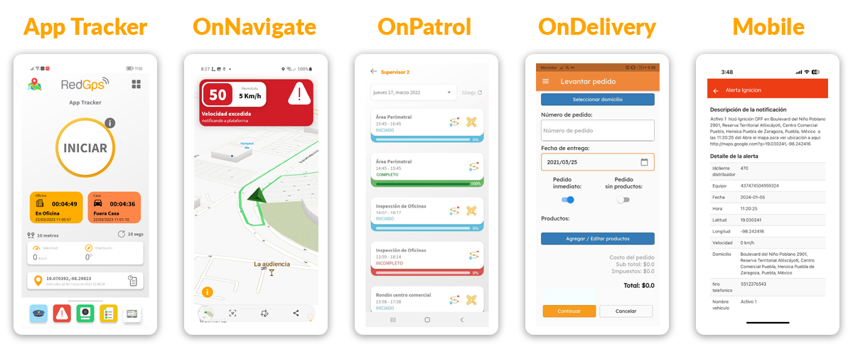 RedGPS Software - ¡Todo el potencial de RedGPS en un smartphone! La App Tracker digitaliza labores de conductores y trabajadores en campo. Permite gestionar flotas y recibir alertas y eventos con notificaciones push.