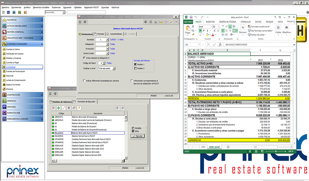 Prinex screenshot: Prinex accounting management