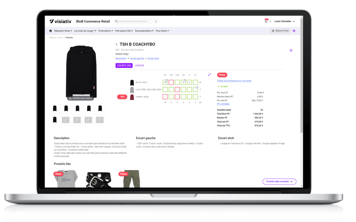 Visiativ E-commerce B2B Consumer goods order taking