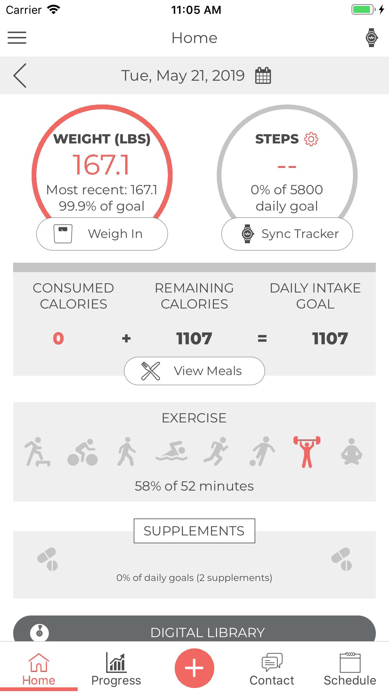 CoachCare screenshot: CoachCare patient profile