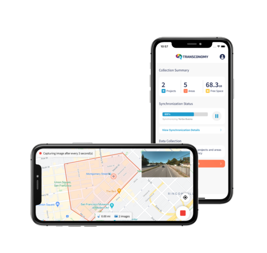 Transconomy Software - Roadway image collection with Transconomy Collector mobile app