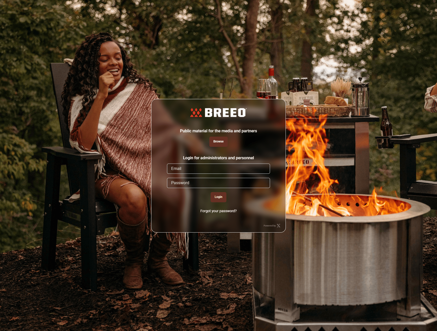 ImageBank X DAM screenshot: Login screen, customer example