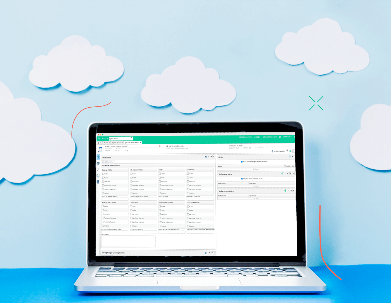 Cirrus screenshot: Cirrus is a comprehensive and Cloud software for hospitals