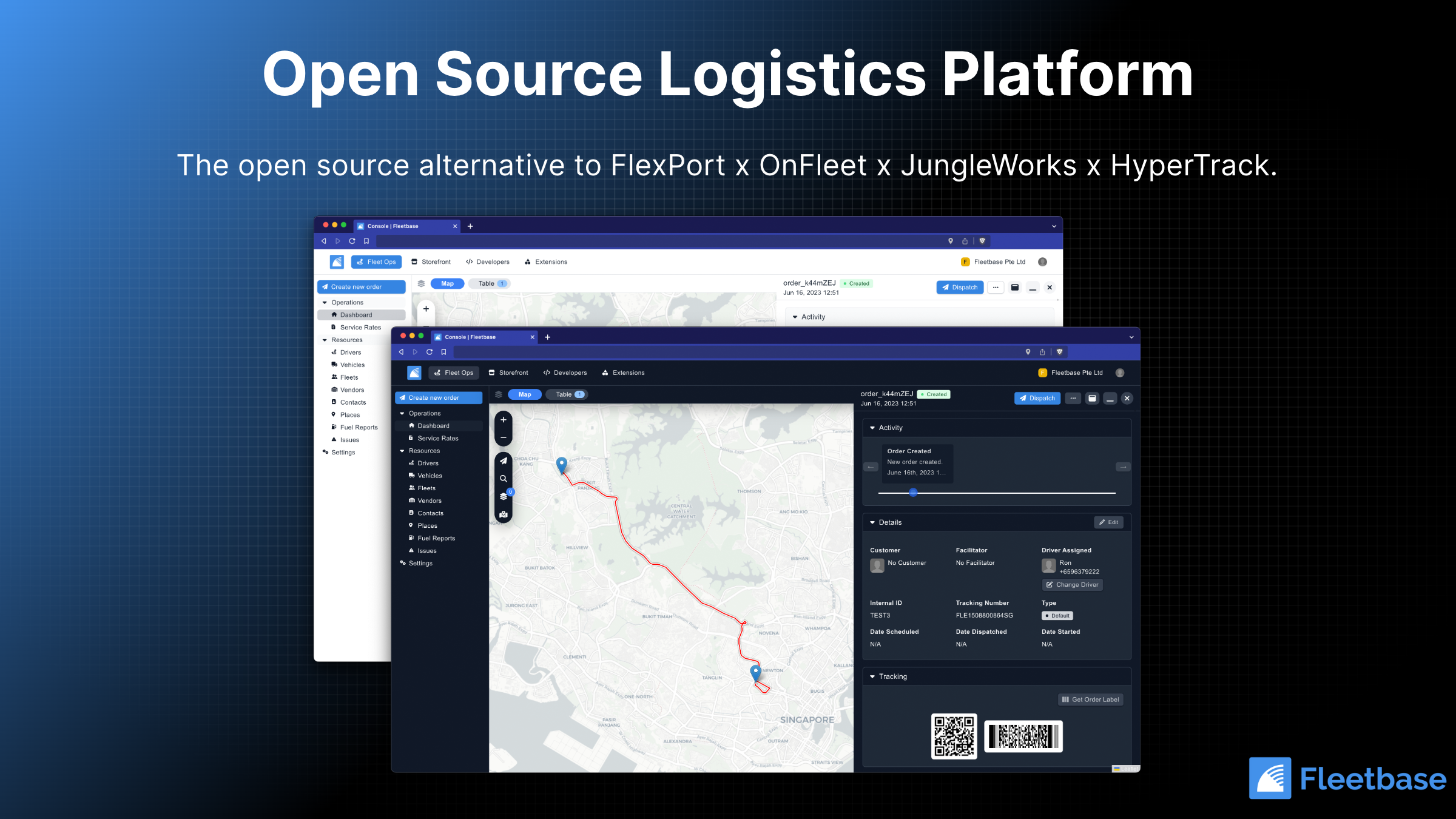 Fleetbase Console screenshot: Fleetbase Console