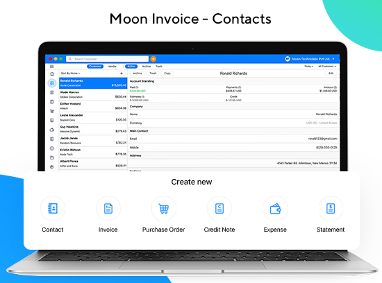 moon invoice pro template background not showing