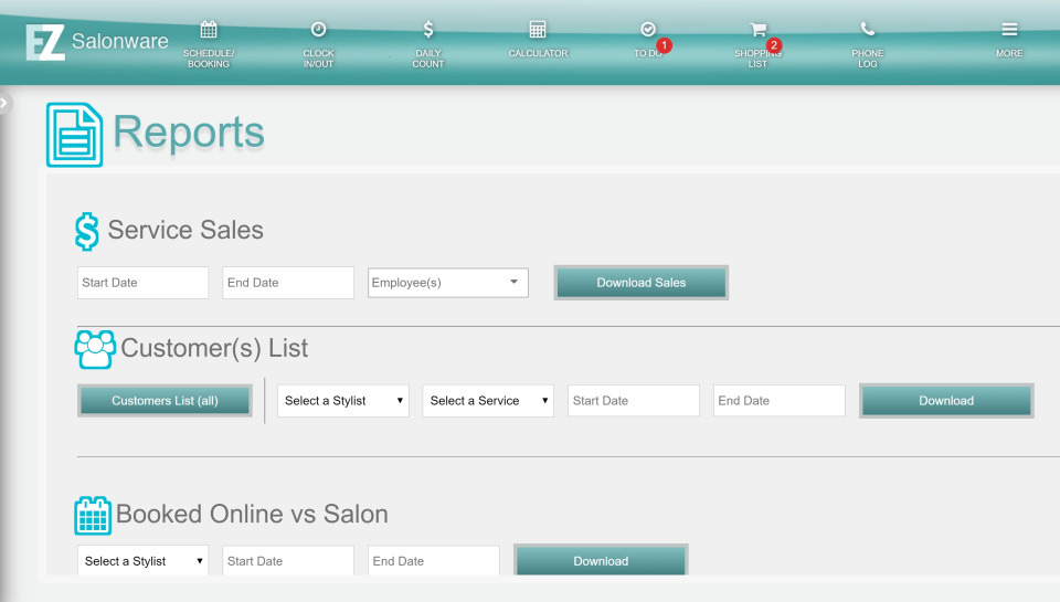 EZsalonware reports