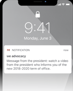 we advocacy view notifications