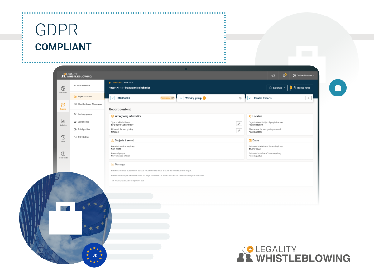 Highest privacy standards in compliance with GDPR
