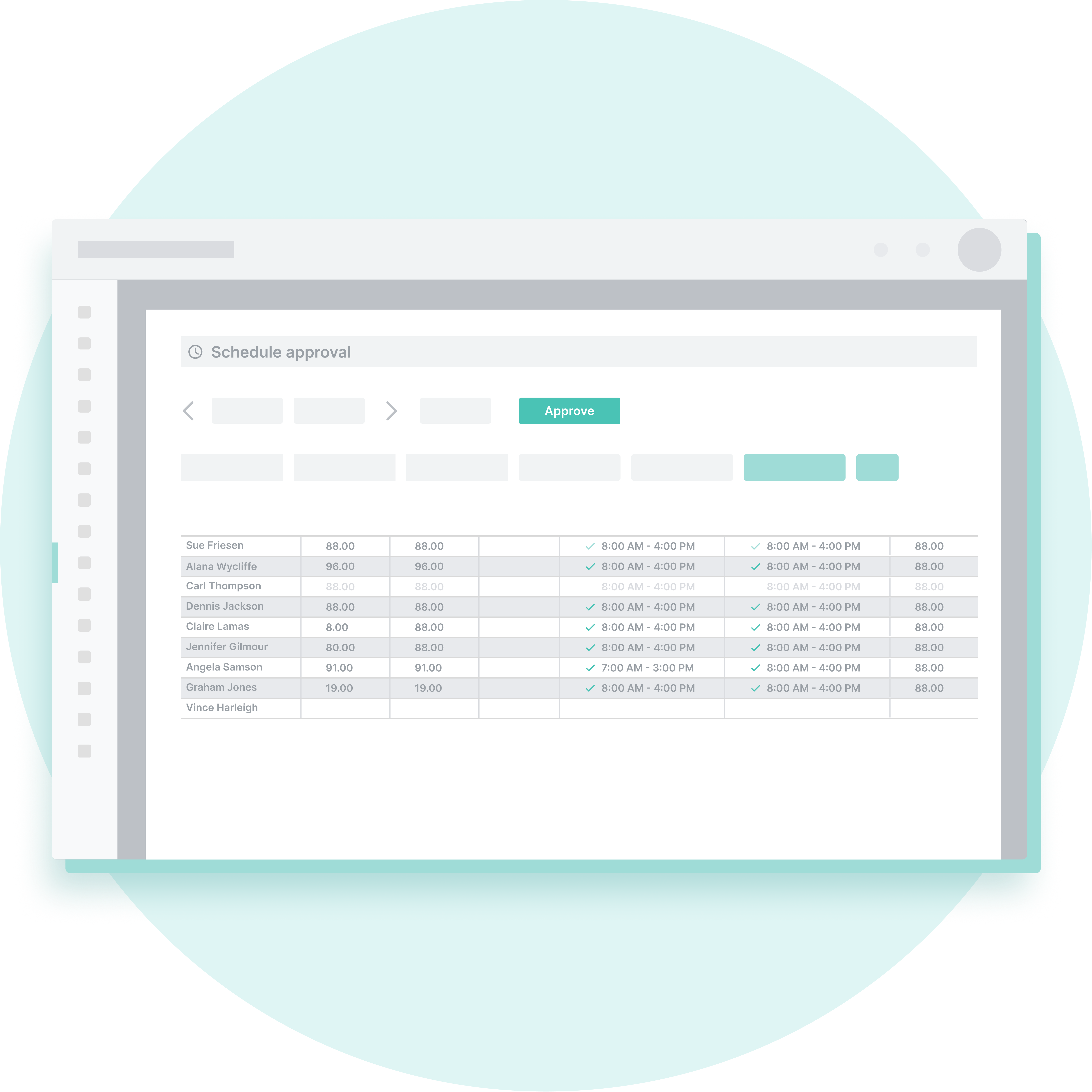 Avanti Software - With all your employee data in one place, you can create schedules that account for availability, vacation days, sick days, shift eligibility, and more, all while syncing with payroll.