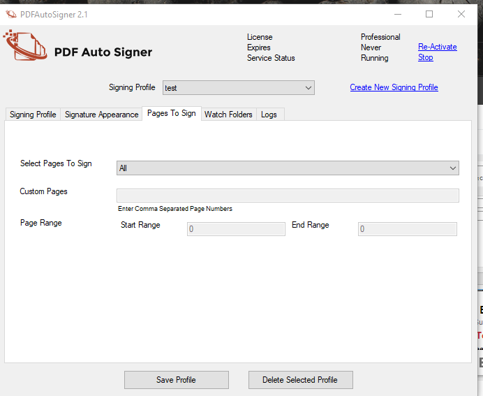 PDF AutoSigner pages to sign screenshot