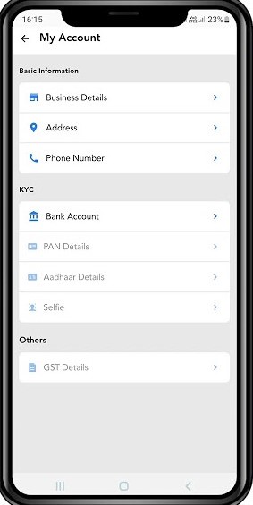 BharatPe screenshot: BharatPe account information
