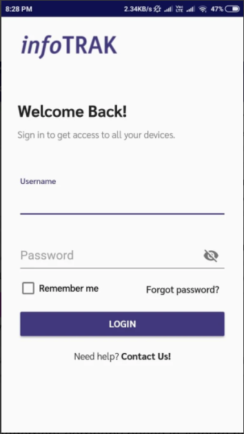 infoTRAK Fleet login page-thumb