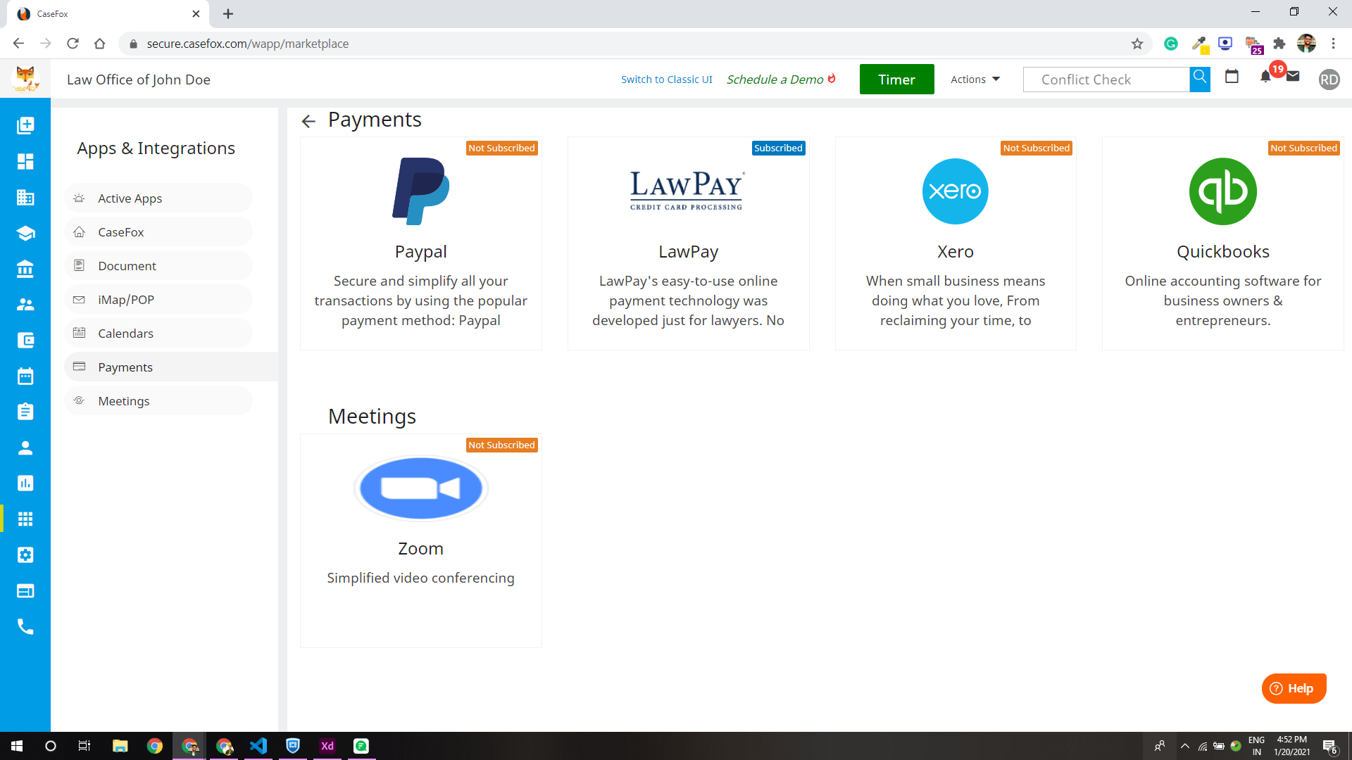 CaseFox Software - Legal Software Integrations