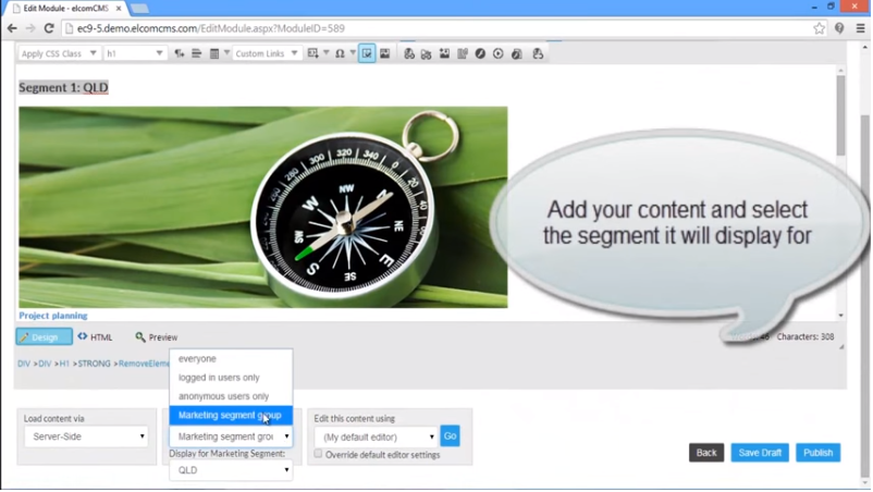 elcomCMS - Content Editor