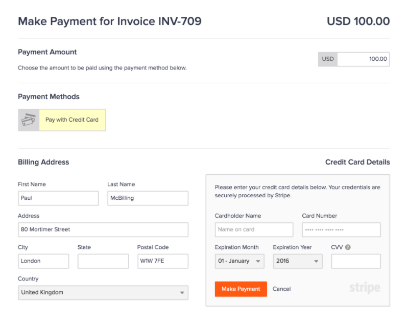 invoicely online payments