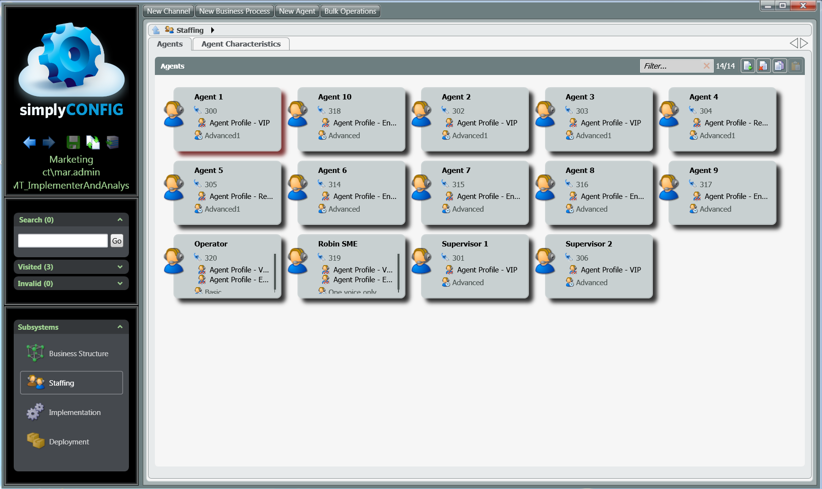 AireContact Software - simplyCONFIG - Agents