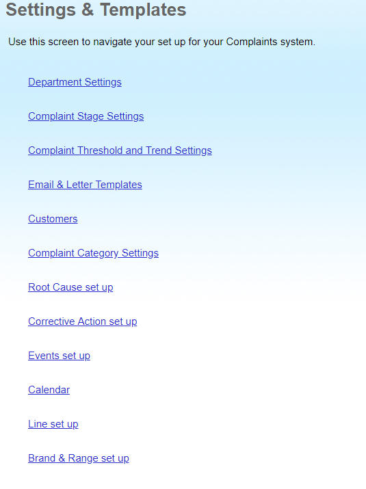 QADEX Vision Software - Settings and templates