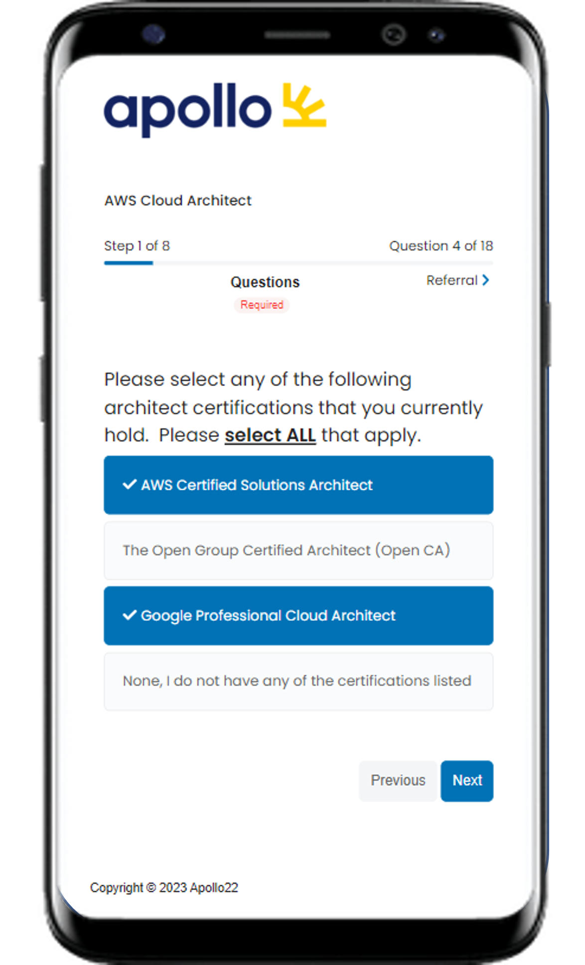 SmartRank screenshot: Mobile-first applicant experience that allows 100% of applicants to have a fair, equitable, and objective screening process.