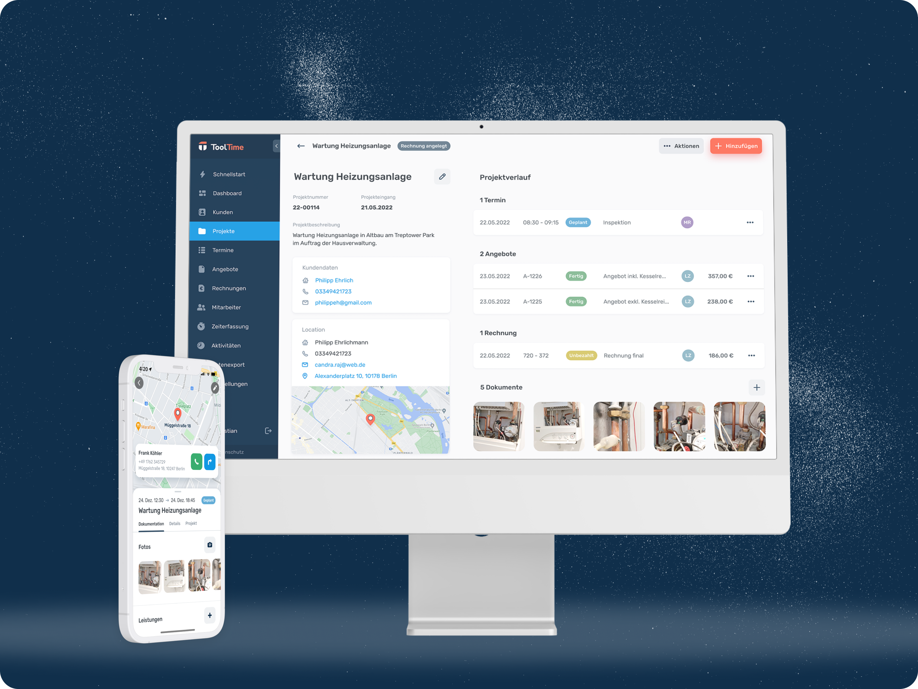 ToolTime Software - Mobile App und Webversion